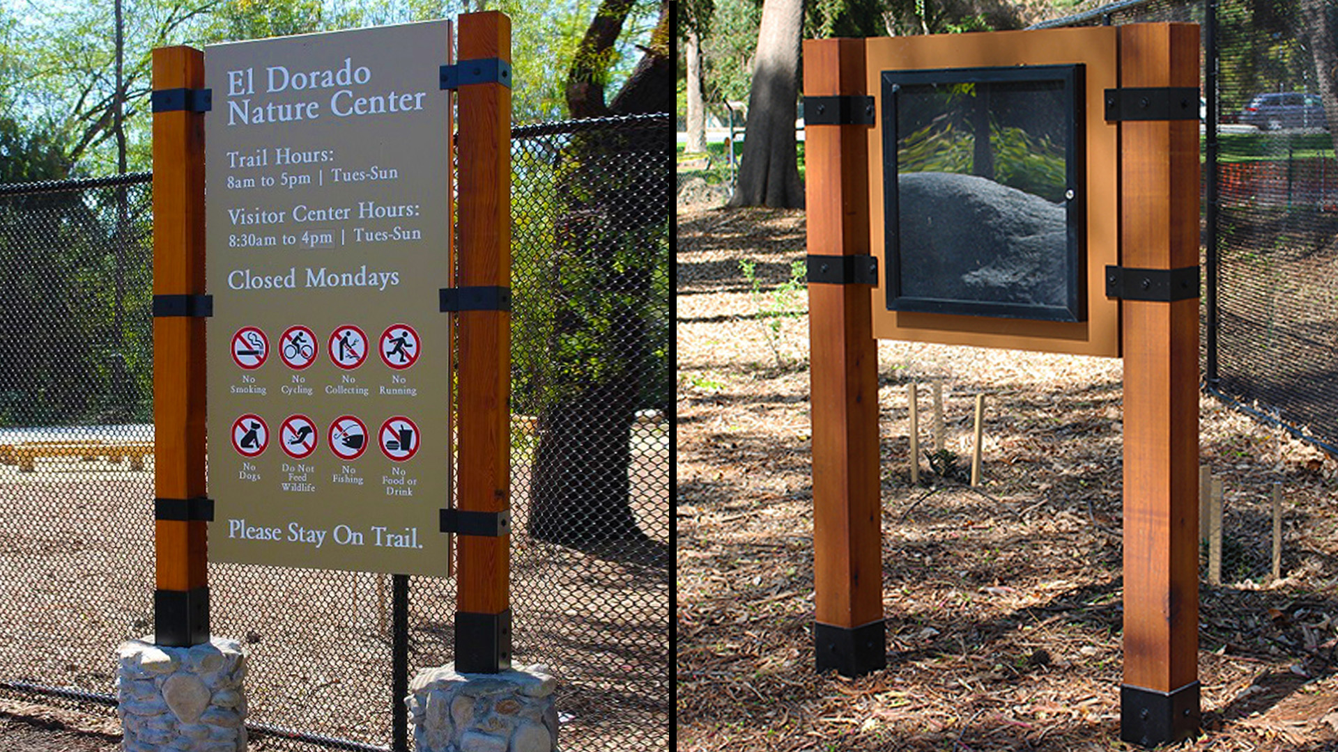 El-Dorado-Nature-Center-Front-Sign-&-Message-Cabinet